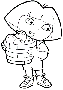 dora color page | Printable Coloring Pages