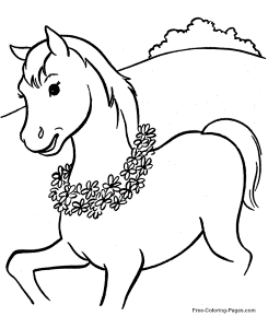 Printable Horse coloring pages - 005