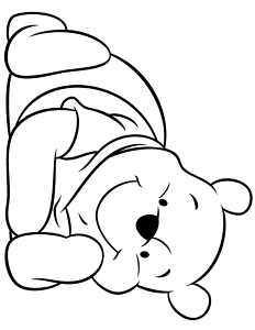 Pooh Bear Looking At You Coloring Page | HM Coloring Pages