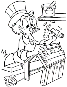 Coloring Pages of Uncle Scrooge McDuck | Coloring