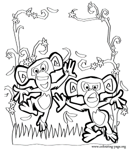 Coloring Pages Of Monkeys | Coloring Pages