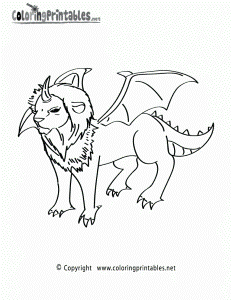 Dragon Lion Coloring Page A Free Fantasy Coloring Printable 86708