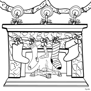 Christmas Chimney Source Coloring Pages for Kids – Christmas