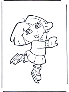 Free coloring pages Winter - Skating