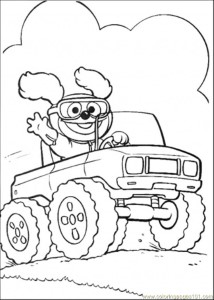 Coloring Pages The Baby Is Riding Her Car (Cartoons > Muppet