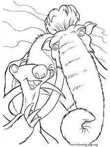 Ice Age - Sid and Manny coloring page