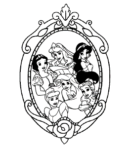 Disney Princesses Coloring Pages 27 | Free Printable Coloring