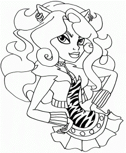 Photos Of Clawdeen Wolf Coloring Pages - Monster High Coloring