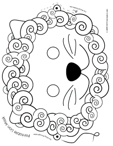 Printable Lion Mask Coloring Page | Craft Jr.