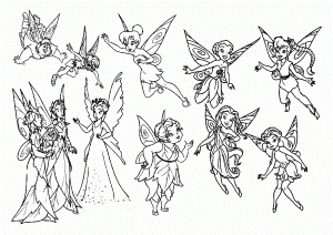 Tinkerbell And Friends Coloring Pages - Coloring For KidsColoring