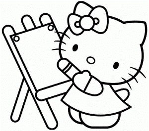 Printable Free Cartoon Hello Kitty Coloring Pages For Kids & Boys #