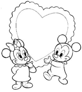 baby mini and micky Colouring Pages
