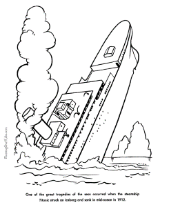 sinking ship Colouring Pages