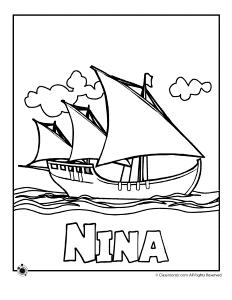 columbus day coloring papers
