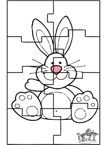 Easter bunny puzzle 3 - Crafts Eastern