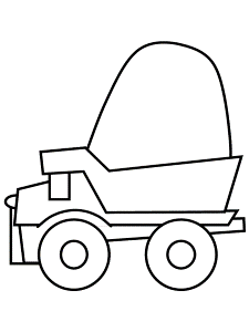 Dump Truck Colouring Page