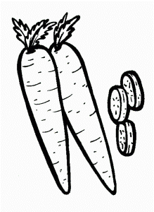 The Carrots Food Are Ready For Cooking Coloring Pages - Fruit