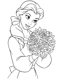 Free worksheets for kid: Disney Princess Belle ,Beauty and the