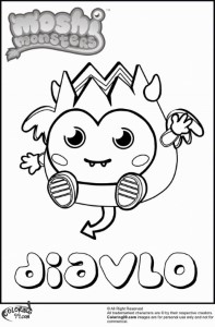 Diavlo Moshi Monster Coloring Pages Team Colors 139021 Moshi