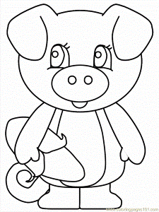 Coloring Pages Pigs (Mammals > Pigs) - free printable coloring