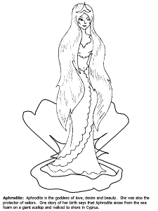 Aphrodite Greek Coloring Pages & Coloring Book