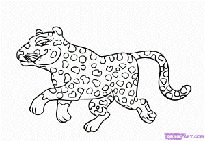 How to Draw a Cartoon Cheetah, Step by Step, Cartoon Animals