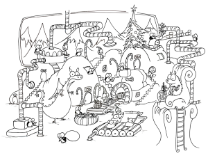 Christmas Advanced Coloring Pages