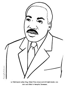 photo archive: martin luther king coloring
