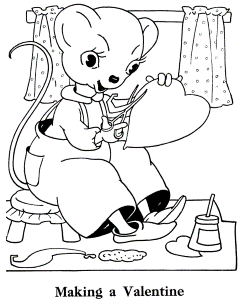 kids valentines day coloring pages valentine mouse page