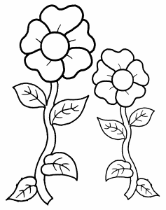 Two flowers - Free Printable Coloring Pages