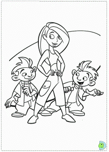 Kim Possible Coloring page- DinoKids.