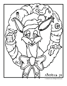 Christmas Printables: Cartoon Reindeer Coloring Pages | Animal Jr.