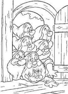 Snow White and the Seven Dwarfs Coloring Pages and Book