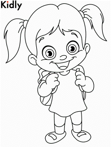 Happy girl coloring pages download and print for free