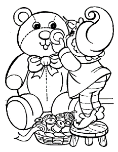 Coloring Page - Christmas bear coloring pages 6
