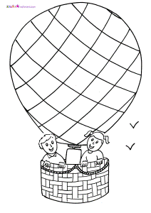 Hot Air Balloon Coloring Pages Hot Air Balloon Coloring Pages Free ...