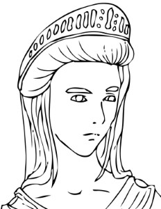 Picture of Hera from Greek Gods and Goddesses Coloring Page - NetArt