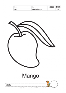 Mango Coloring Pages Sketch Coloring Page