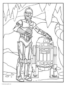 R2-D2 and C-3PO Coloring Page | Disney Family