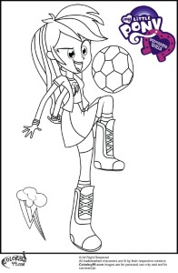 Fans Request : Rainbow Dash Equestria Girl Coloring Pages