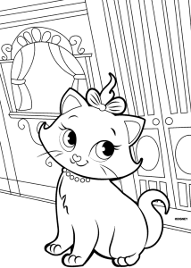 The Marie Cat Coloring Pages | Fantasy Coloring Pages