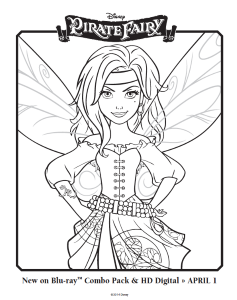 Free Zarina The Pirate Fairy Coloring Sheet