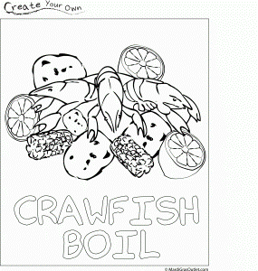 Party Ideas by Mardi Gras Outlet: Crawfish Boil Coloring Page