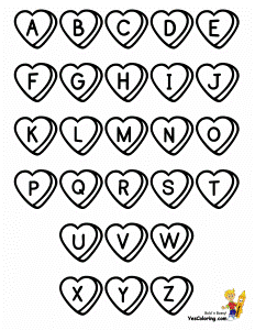 Valentine Alphabet Coloring | Alphabet Coloring | Free