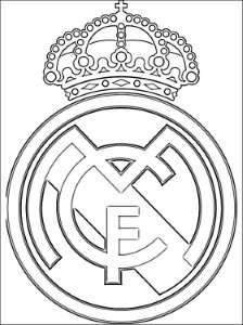 Real Madrid logo coloring page | Coloring pages