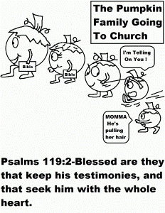 Pumpkin Family Going To Church Coloring Page (1019Ã1319 ...