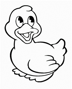 Coloring Pages For Animals: Cute Ducks Colouring For Kids