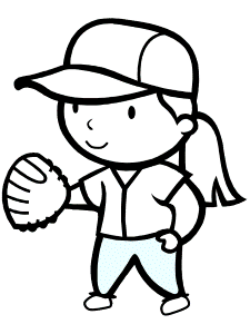 Printable Softball Sports Coloring Pages 