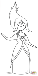 Flame Princess coloring page | Free Printable Coloring Pages