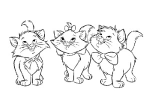 Baby cats coloring pages